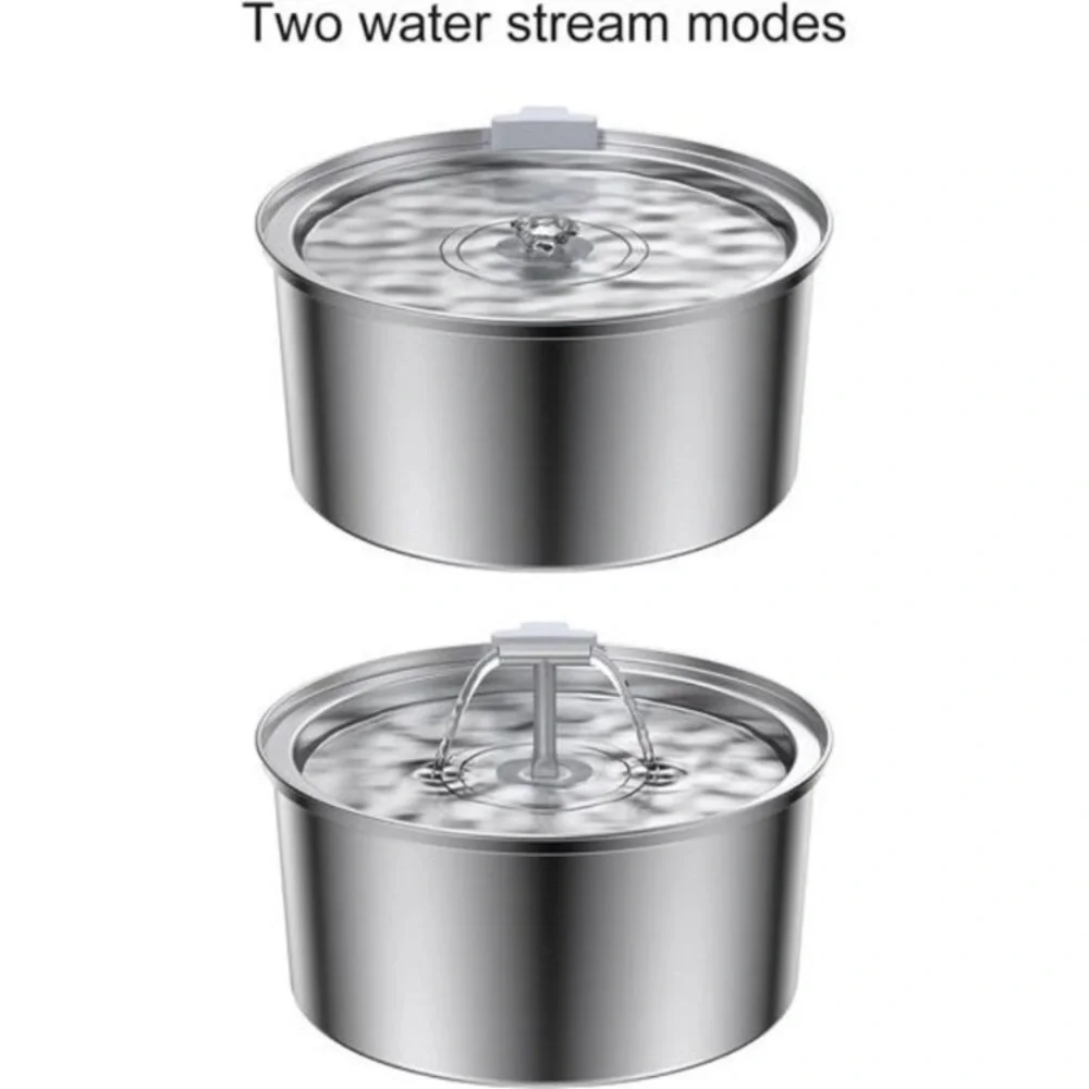 Cat Water Fountain Stainless Steel, 0.8gal/108oz Pet Water Fountain, 3 Filters
